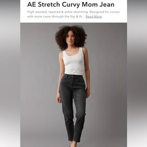 American eagle highwaisted stretch curvy mom jeans size 10